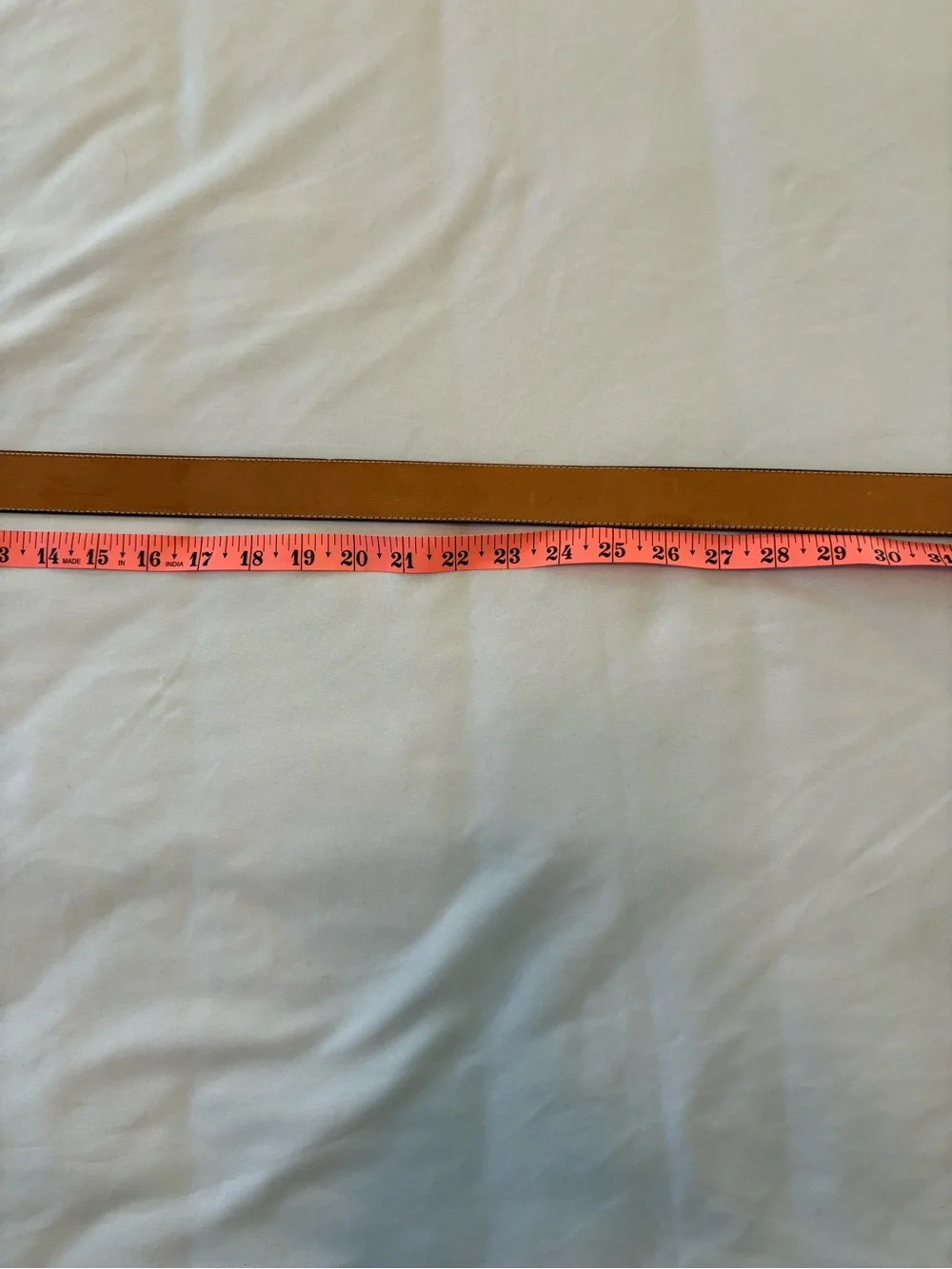 SAS Genuine Leather Belt in Tan with Dark Edge 40 Brass Buckle